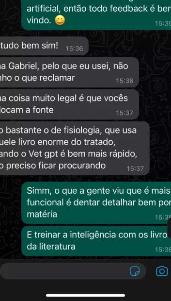 Depoimento de assinante da AiVets