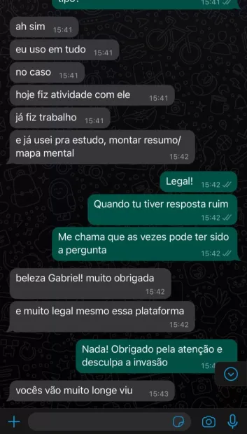 Depoimento de assinante da AiVets